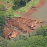 Picture of the Ka Loko Dam breach