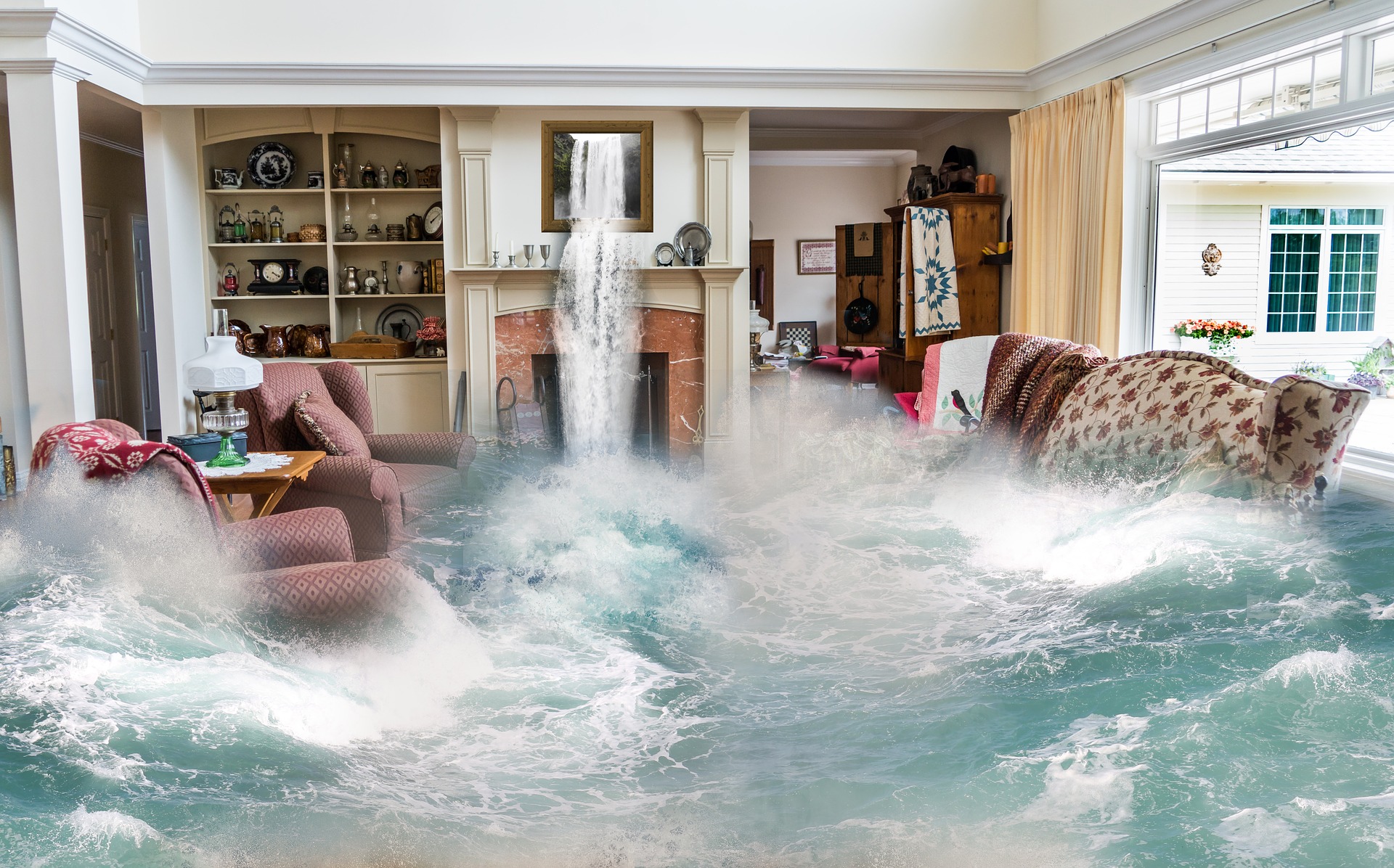 picture of flooded living room