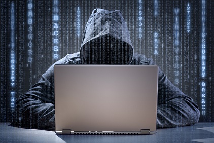 image of hacker on computer